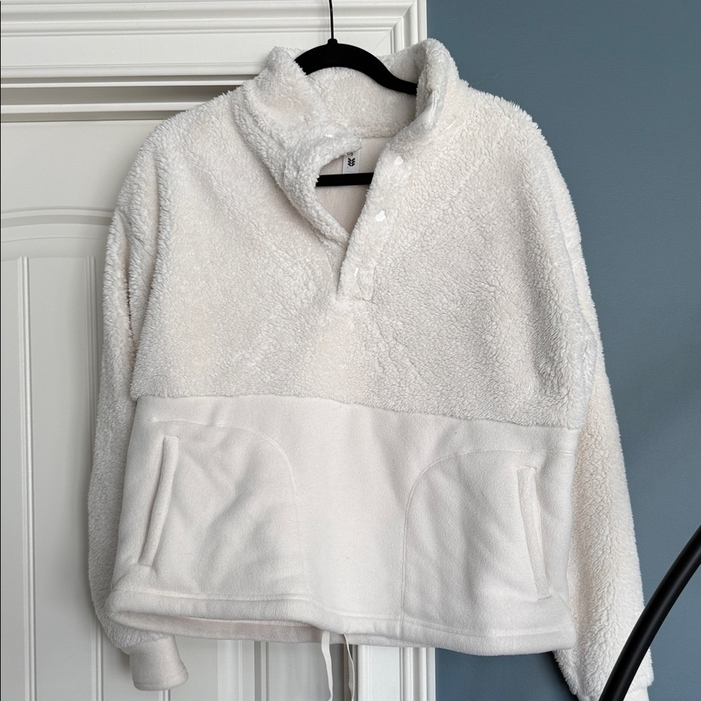 All in Motion White Fleece Sweatshirt